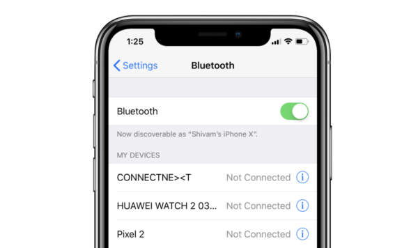 iPhone Bluetooth Settings e1535792435743