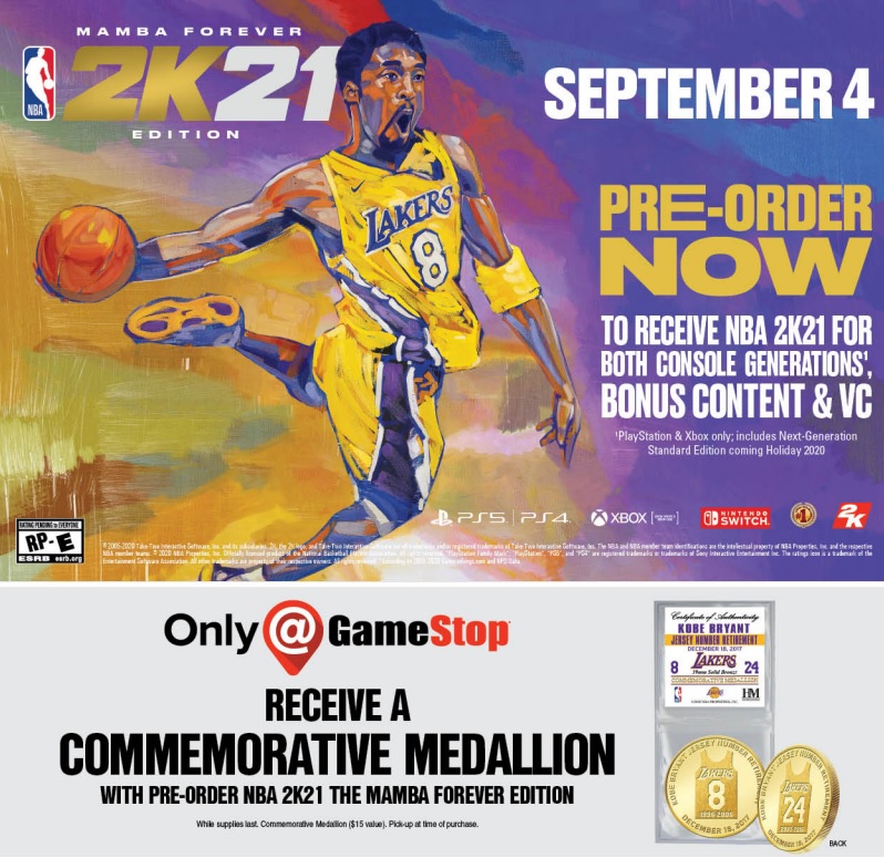 Kobe 2K21 Pre Orders