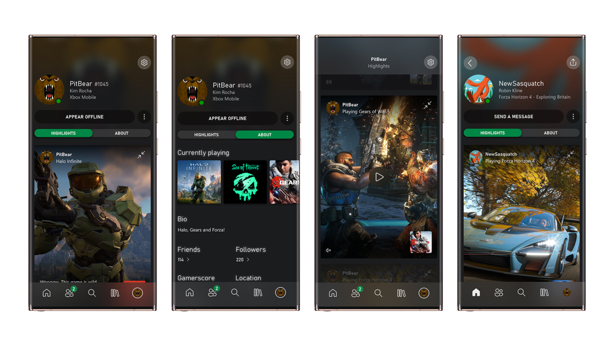 Xbox Mobile App Profiles Xbox Mobile App Profiles