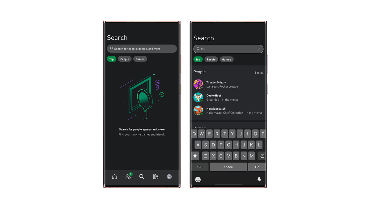 Xbox Mobile App Search