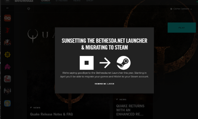 84712 664 bethesda net pc launcher is dead all games moving to steam full